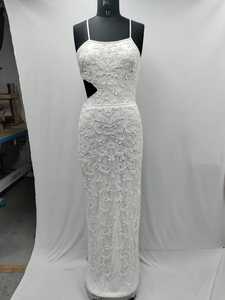 Elegante vestido de noche de malla polivinílica antiestático sin mangas para mujer con correas bordadas y perlas sin ABALORIOS - Product Image 6