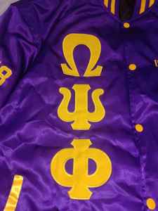 Vestes universitaires en satin B2B 2026, vestes bomber en satin Omega Psi Phi Zeta Beta Sigma Rho Epsilon Gamma Omega Chi Eta Delta - Product Image 5