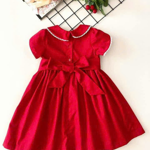 Handmade Smocked Soft Linen Dress for <b>Baby</b> Girls Casual Style for Toddler's <b>First</b> Birthday OEM Made in Vietnam - Product Image 5