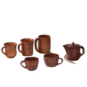 Taza de café de madera ecológica Vintage de lujo con tapa patrón Floral Apto para lavavajillas indio elaborado por Crescent Crafts - Product Image 5