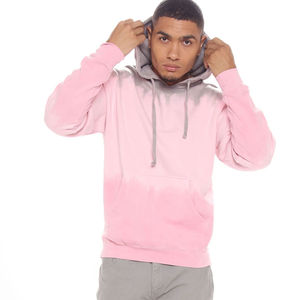 Sudadera con capucha informal de mezcla de algodón para hombre, sudadera con estampado Tie-Dye con solapa bordada, básicos de invierno - Product Image 5