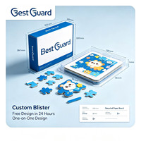 Emballage en blister plastique recyclable avec carte arrière, coque de présentation universelle pour figurines d'action