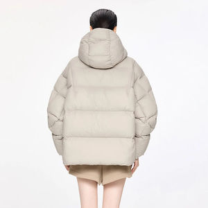 Chaqueta acolchada de nuevo estilo para mujer, abrigo de manga larga con cuello levantado, logotipo estampado personalizado - Product Image 3