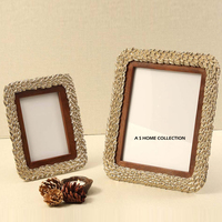 Cadre photo moderne de luxe personnalisé de la meilleure qualité, design rectangulaire en aluminium plaqué argent