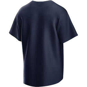 Venta al por mayor estilo Hip Hop 2 botones manga corta patrón sólido secado rápido Jersey transpirable béisbol y softbol uniformes para adultos - Product Image 2