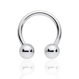 16G Circular Curved Barbell Hufeisen G23 Titan Septum Piercing Ringe