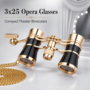 Binoculares Compactos y Portátiles 3x25 de Alta Definición con Lente <span class=keywords><strong>Objetivo</strong></span> de 25 mm y Estabilización de Imagen para Cine, Conciertos y Regalos - Product Image 2