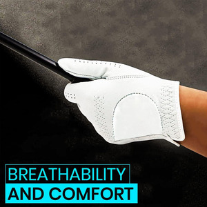 Diseño único de la mejor calidad de cuero Cabretta Material al aire libre blanco guantes de golf para adultos fabricación profesional de barato - Product Image 2