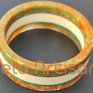 Brazalete de resina hecho a mano, Estilo Vintage, pendientes de araña de latón de calidad de exportación, joyería de fiesta para minoristas - Product Image 1