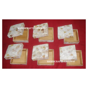 Hermosos joyeros de madreperla blanca de madera para diseño clásico decorativo para el hogar con venta al por mayor y fabricación - Product Image 1