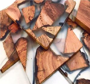 Nouveau personnalisé rond fleur séchée résine sous-verre étoile de mer plante boisson tasse à thé sous-verres en bois sous-verres en pierre - Product Image 1