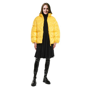 Chaqueta de Plumón sin Costuras para Mujer, con Capucha, Cálida, Ligera, Acolchada, con Cierre, Abrigo de Invierno - Product Image 1