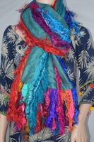 Écharpe en soie de sari recyclée écologique de haute qualité, tissée double face, patchwork, taille personnalisée, pour mariages, costumes, coussins, rideaux