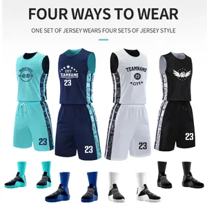 Camiseta de Baloncesto para Niños, Uniforme de Baloncesto Económico, Camiseta de Verano Transpirable de Secado Rápido para Niños - Product Image 1