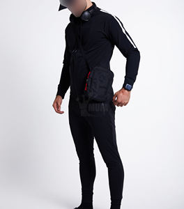 Conjunto Deportivo de Dos Piezas para Hombre, Ajustado, con Cremallera, Sudadera con Capucha y Pantalones Jogger, para Gimnasio, Invierno, Conjuntos Deportivos Lisos - Product Image 1