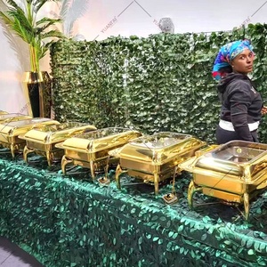 Calentador de Comida Tipo Buffet con Tapa Enrollable Hidráulica, Calentador de Comida de Acero Inoxidable de 9L, Recipiente Rectangular Dorado para Calentar Comida - Product Image 6