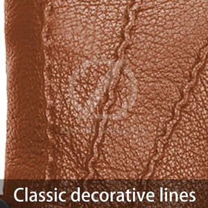 Gants de conduite classiques pour hommes en cuir, à doigts entiers, antidérapants, avec sangle de poignet réglable, toutes saisons, en stock - Product Image 6
