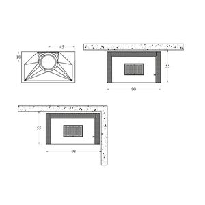Chimenea de Leña Prefabricada de Pared con Intercambiador de Calor Reversible, Fabricada con Material Refractario-QR90REF - Product Image 3