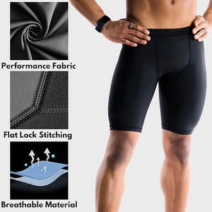 Custom Logo Breathable <b>Men</b> Gym Wear Compression <b>Shorts</b> Fitness <b>Yoga</b> High Waist Workout Athletic Wear - Product Image 5