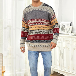 Pull en mohair pour homme, logo personnalisé, jacquard, lettres, luxe, col rond côtelé, streetwear, pull en laine mohair tricoté pour homme - Product Image 6