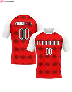 ชุดเสื้อเจอร์ซี่วอลเลย์บอลระบายอากาศสำหรับผู้หญิงชุดฝึกเล่นวอลเลย์บอลสีแดงแบบซับลิเมชันออกแบบได้ตามต้องการ - Product Image 4