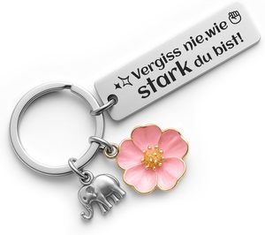 Porte-clés mousqueton personnalisé avec mots gravés, léger, cadeau d'anniversaire pour femme, maman, sœur, collègue, vente en gros - Product Image 1
