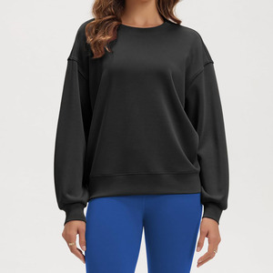 เสื้อกันหนาวแขนยาวลำลองสตรีทแวร์โชว์ไหล่เสื้อฮู้ดระบายอากาศเป็นมิตรกับสิ่งแวดล้อมเสื้อกันหนาวถักสำหรับผู้หญิง - Product Image 1