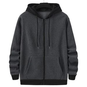 OME-Sweat à capuche décontracté à manches longues avec fermeture éclair pour homme, veste de sport pour printemps, automne, hiver, imprimé numérique - Product Image 1
