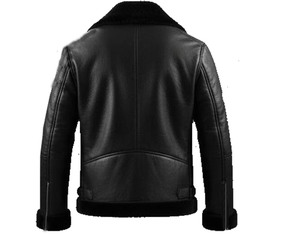 Chaqueta de Cuero, Cuero Genuino de Oveja con Auténtica Piel de Cabra en el Interior, Chaqueta de Cuero para Clima Frío, Chaqueta de Moda para Exteriores - Product Image 4