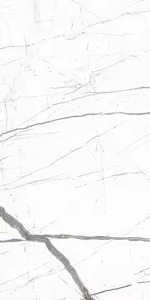 Carrelage de sol en céramique poli noir aspect marbre blanc marin 60x120 cm Carreaux émaillés en porcelaine Résistant à l'humidité brillant - Product Image 4