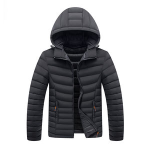 Men's Winter Puffer Jacket Custom Made High Quality Coated Breathable Outdoor Long Sleeve Hooded Collar <b>Waterproof</b> Windproof - Product Image 1