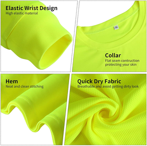 Vêtement de travail de sécurité réfléchissant de classe 3 haute visibilité pour ingénieur du trafic, en maille polyester antibactérien à séchage rapide - Product Image 4