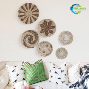 ¡El más vendido! Cesta colgante de pared tejida a mano sostenible vietnamita, decoración perfecta para decoración moderna Bohemia para el hogar, precio asequible - Product Image 2