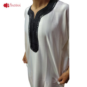 Thobe marocain, ces thobes arabes pour hommes sont des thobes islamiques à manches courtes et col rond, vente en gros. - Product Image 5