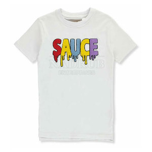Fourniture directe d'usine en nouveau stock T-shirt brodé Nouveau design T-shirt brodé de couleur unie - Product Image 1