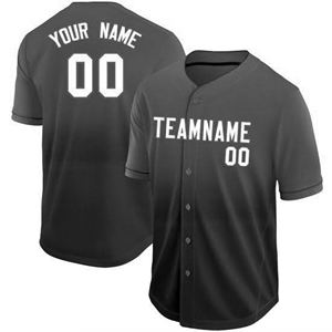 Maillot de baseball personnalisé en gros pour équipe, sublimation nom/numéro, 100 % polyester, séchage rapide, boutons recouverts, tenue d'entraînement - Product Image 6