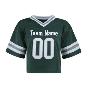 เสื้อเจอร์ซีย์สตรีทแวร์สไตล์อเมริกันย้อนยุคพิมพ์ซับลิเมชันตามสั่งสำหรับผู้หญิงเสื้อครอปแขนสั้นเสื้อรักบี้ไซส์ใหญ่พิเศษ - Product Image 3