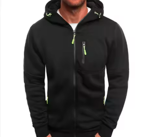 Sudadera con Capucha para Hombre, 100% Algodón, Tejido de Felpa Teñido, con Cierre, Logotipo Personalizado Bordado, Invierno, Formal, Casual, Impresión Digital, Sólida, Ecológica - Product Image 6