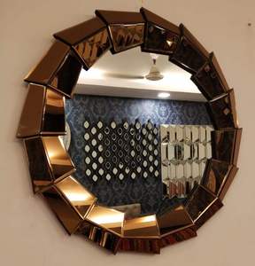 Hot Selling Modern Baroque Glass Round Wall <b>Mosaic</b> <b>Mirror</b> Frame Eco-Friendly Handmade for Bathroom Home Decoration - Product Image 5