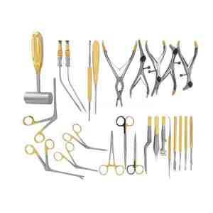 ชุดเครื่องมือผ่าตัดเสริมจมูกทำจากสเตนเลสสตีลสำหรับศัลยกรรมหูคอและจมูกอุปกรณ์ผ่าตัดพลาสติกแบบแมนนวล - Product Image 4