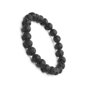 กำไลหินลาวาสีดำสำหรับทุกเพศ ยี่ห้อ Arihant Gems Jewels หินธรรมชาติรับรองคุณภาพ พร้อมคุณสมบัติทางโหราศาสตร์ กำไลคริสตัลเสริมพลัง - Product Image 1