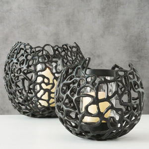 Restaurants Decorations Modern <b>Black</b> <b>Candle</b> <b>Holder</b> With Glass Votive Table Centerpieces Decorations for Home Hotels - Product Image 3