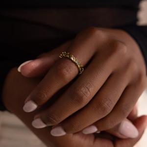 Marquise Green Ombre <b>Ring</b> 925 Silver <b>Gold</b> Plated Peridot Birthstone Stackable <b>Ring</b> <b>Dainty</b> Gemstone Jewelry Birthday Gift - Product Image 2