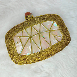 Bolso de mano de bambú para manualidades de lujo para damas, precio único, bolso de hombro con cuentas a la moda para fiestas - Product Image 1