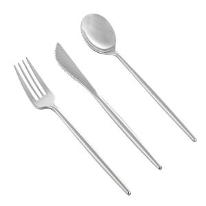 Juego de cubiertos clásico con bordes lisos que complementa cualquier ambiente de comedor, juego de cubiertos versátil, nuevo y personalizado. - Product Image 1