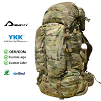Sac d'expédition tactique 106L avec cadre de support de charge en fibre de carbone, couvercle amovible et deux poches frontales