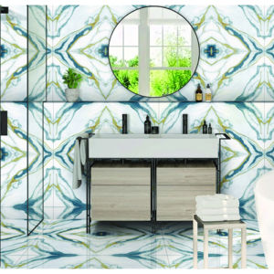 Carreaux de sol de chambre à coucher en porcelaine de luxe à finition satinée, panneaux élégants au toucher doux, 600x1200mm, motifs de veines de marbre - Product Image 1