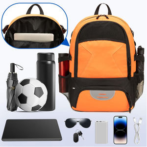 Nueva llegada de Mochila deportiva de baloncesto para jóvenes con 2 bolsillos laterales de malla impermeable 36-55L de capacidad con cierre de cremallera - Product Image 4