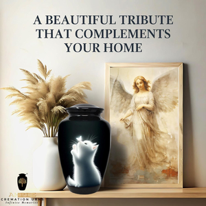 Black Handcrafted Meena Coated Aluminum Cremation <b>Urn</b> <b>Large</b> & Keepsake Leakproof mouse Engravable Memorial <b>Urns</b> - Product Image 4