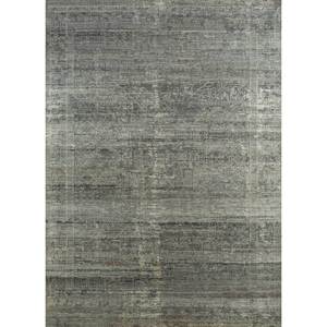 Alfombra Afgana de Lana Anudada a Mano en Gris Viscaya y Negro con Patrón Geométrico para Sala de Estar-Enm-3101(Cs-01) - Product Image 1